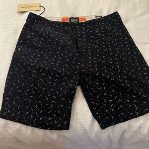 Scotch & Soda Black Flat Front Shorts